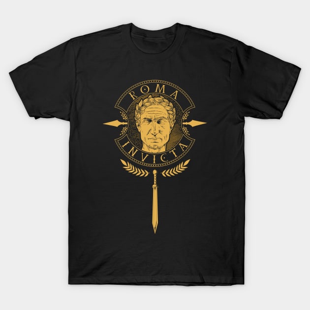 Roma Invicta - Julius Caesar T-Shirt by Modern Medieval Design